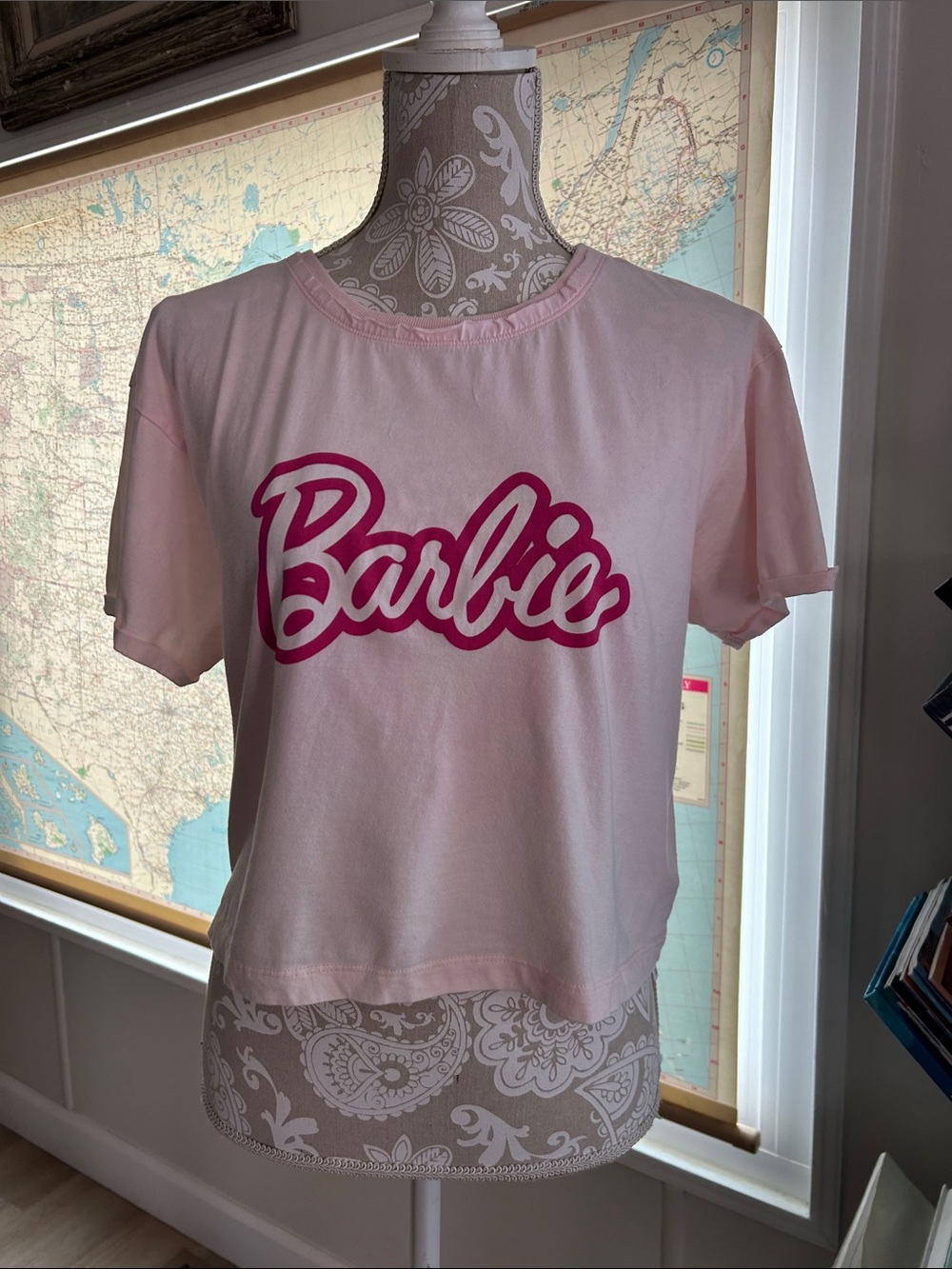 Barbie Light Pink Tee with Hot Pink Logo